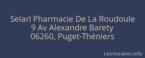 Selarl Pharmacie De La Roudoule