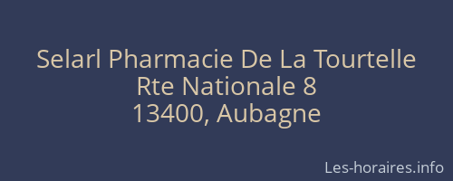 Selarl Pharmacie De La Tourtelle