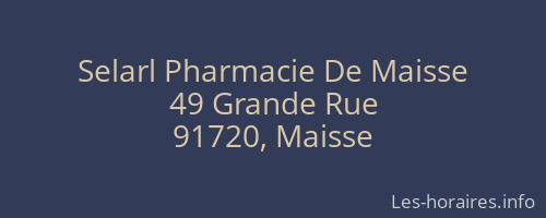 Selarl Pharmacie De Maisse