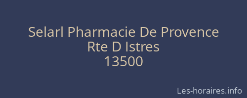 Selarl Pharmacie De Provence