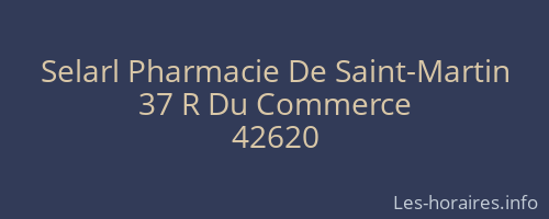 Selarl Pharmacie De Saint-Martin