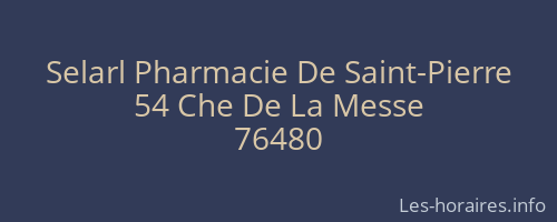 Selarl Pharmacie De Saint-Pierre