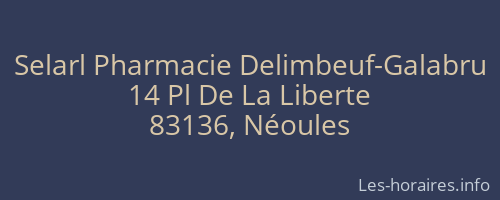 Selarl Pharmacie Delimbeuf-Galabru