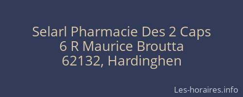 Selarl Pharmacie Des 2 Caps
