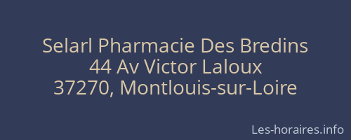 Selarl Pharmacie Des Bredins