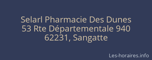 Selarl Pharmacie Des Dunes