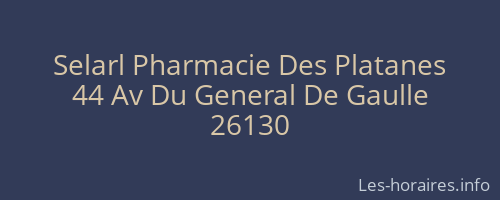 Selarl Pharmacie Des Platanes