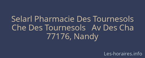 Selarl Pharmacie Des Tournesols