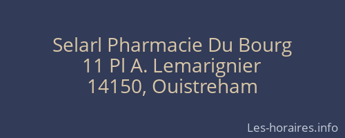 Selarl Pharmacie Du Bourg