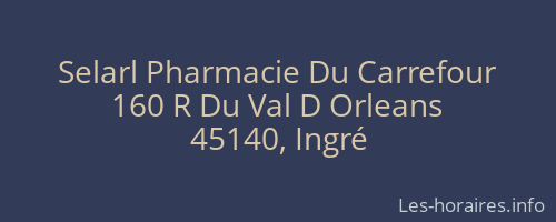 Selarl Pharmacie Du Carrefour