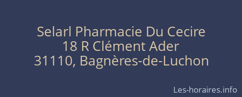 Selarl Pharmacie Du Cecire