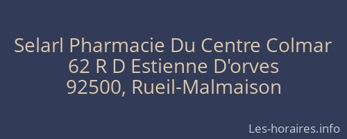 Selarl Pharmacie Du Centre Colmar
