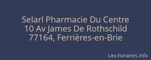 Selarl Pharmacie Du Centre