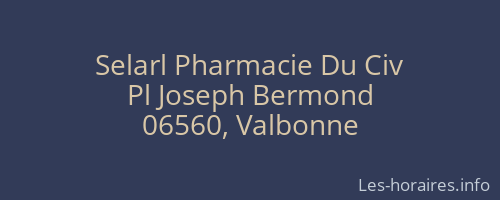 Selarl Pharmacie Du Civ