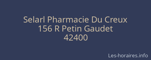 Selarl Pharmacie Du Creux