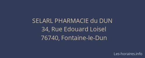 SELARL PHARMACIE du DUN