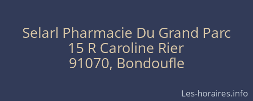 Selarl Pharmacie Du Grand Parc