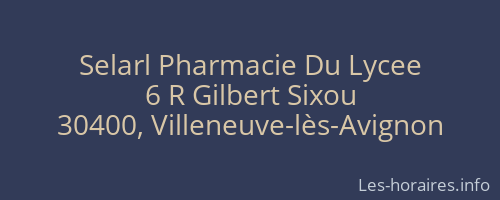 Selarl Pharmacie Du Lycee