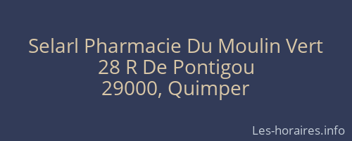 Selarl Pharmacie Du Moulin Vert