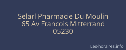 Selarl Pharmacie Du Moulin