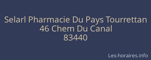 Selarl Pharmacie Du Pays Tourrettan