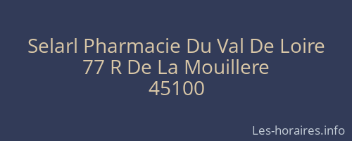 Selarl Pharmacie Du Val De Loire