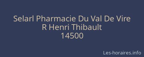 Selarl Pharmacie Du Val De Vire