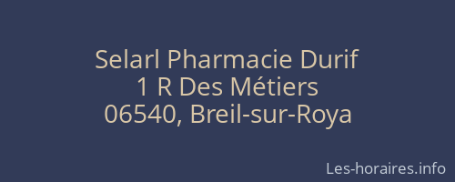 Selarl Pharmacie Durif
