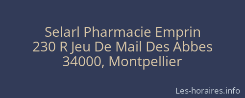 Selarl Pharmacie Emprin