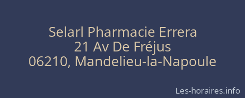 Selarl Pharmacie Errera