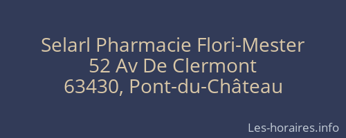 Selarl Pharmacie Flori-Mester