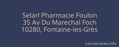 Selarl Pharmacie Foulon