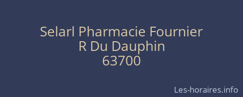 Selarl Pharmacie Fournier