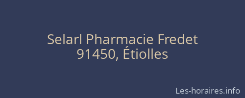 Selarl Pharmacie Fredet