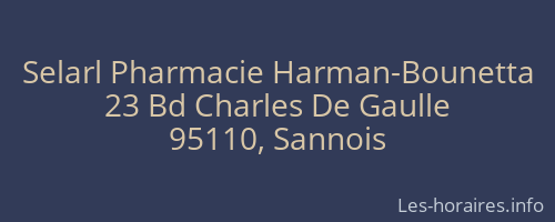 Selarl Pharmacie Harman-Bounetta