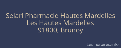 Selarl Pharmacie Hautes Mardelles