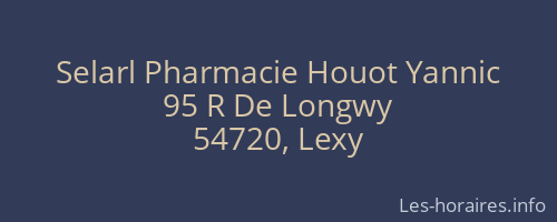 Selarl Pharmacie Houot Yannic