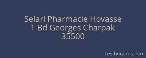 Selarl Pharmacie Hovasse