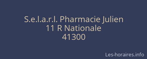 S.e.l.a.r.l. Pharmacie Julien