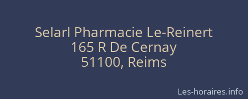 Selarl Pharmacie Le-Reinert