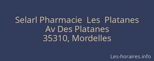 Selarl Pharmacie  Les  Platanes