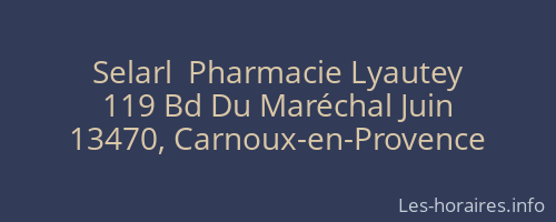 Selarl  Pharmacie Lyautey