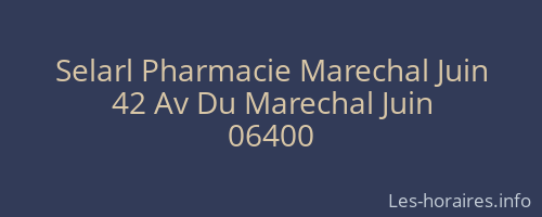 Selarl Pharmacie Marechal Juin