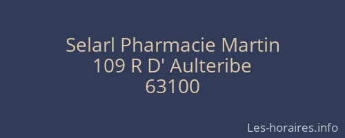 Selarl Pharmacie Martin