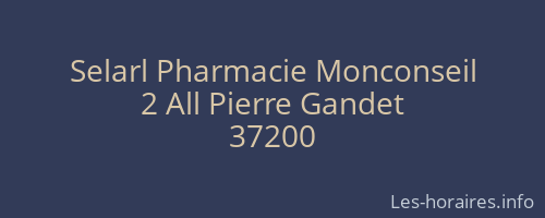Selarl Pharmacie Monconseil