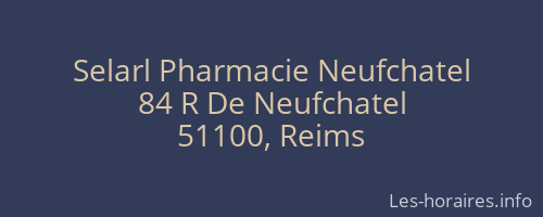 Selarl Pharmacie Neufchatel