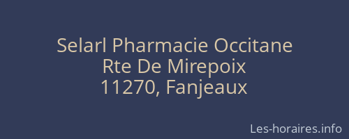 Selarl Pharmacie Occitane