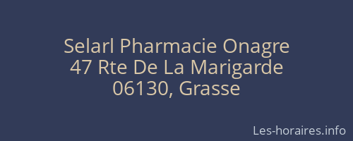 Selarl Pharmacie Onagre