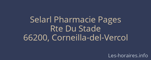 Selarl Pharmacie Pages