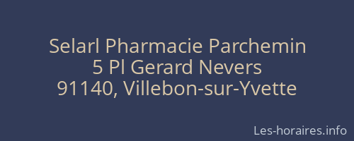 Selarl Pharmacie Parchemin